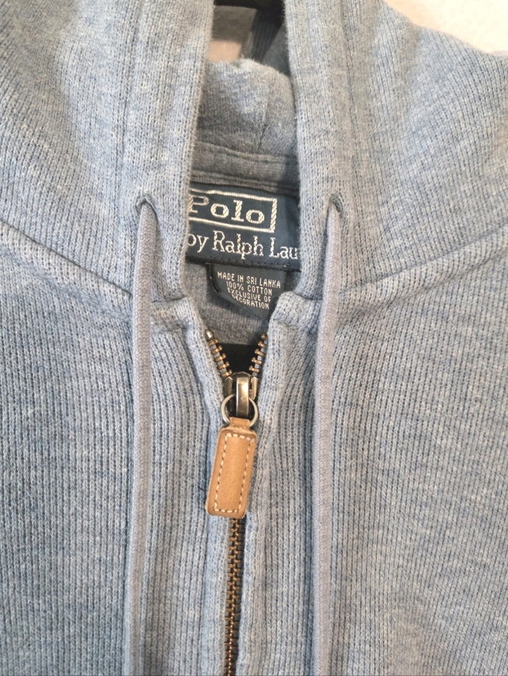 Polo Ralph Lauren Sky Blue Zip-Up Hooded Sweater Men's Size  XL - Picture 6 of 12